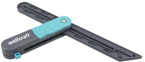 wolfcraft, Winkelschmiege mit Feststellfunktion, 6958000, integriertes Streichmaß, Winkel bei Innen- & Außenecken, & Wandverläufen abgreifen & übertragen, ideal zum Bodenverlegen & Möbelbau