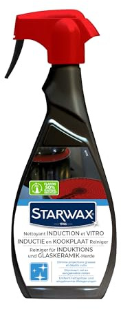 STARWAX Reiniger Induktions- & Glaskeramik-Kochfelder 500 ml | Entfernt fettige Spritzer und gebratene Ablagerungen, spurenfreies Ergebnis, einfache Anwendung