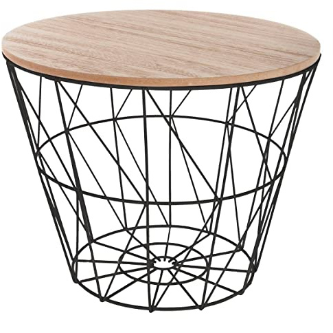 Atmosphera - Couchtisch Kumi schwarz - D 38 cm - Schwarz