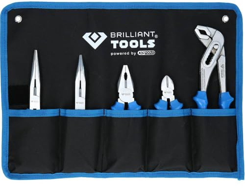 BRILLIANT TOOLS BT060005 Zangen-Satz, 5-tlg [Powered by KS TOOLS]