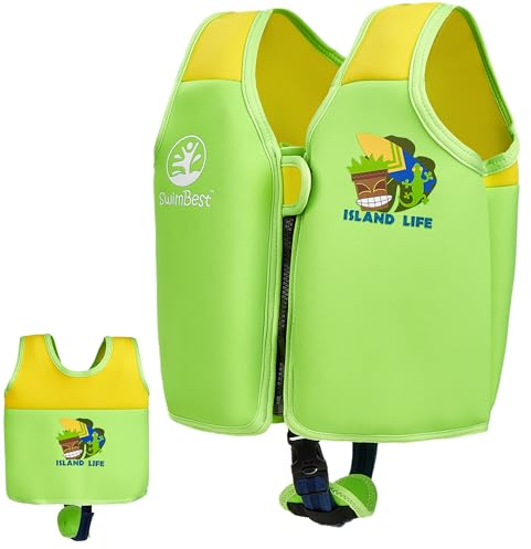 SwimBest Schwimmweste - Schwimmjacke/Auftriebshilfe mit Sicherheitsgurt und herausnehmbaren Schwimmkörpern