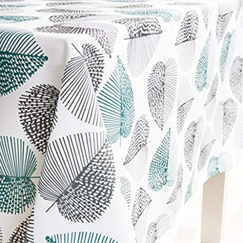 X-Labor Tischdecke Eckig Abwaschbar Oxford Stoff Wasserdicht Pflegeleicht Tischdeko für Garten Zimmer Mint 140 x 180 cm