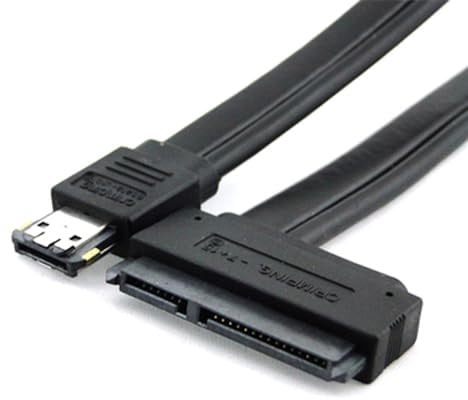 NFHK 50 cm Dual Power 12 V und 5 V eSATAp Power eSATA USB 2.0 Kombi auf 22-poliges SATA-Kabel für 2,5 3,5 Festplattenlaufwerk