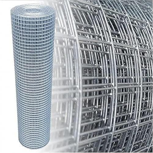 Garmix Volierendraht Verzinkt 25x25mm Drahtgitter 4-Eck Maschendraht (100cm x 10m, 1,00mm)