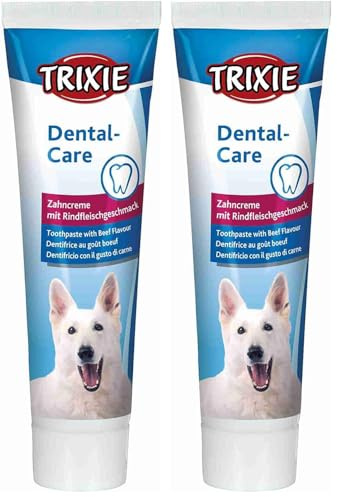 Trixie 2545 Zahncreme mit Fleischgeschmack, Hund, 100 g (2er Pack)