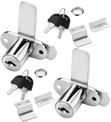 Möbelschloss Schrankschloss Schubladenschloss 20mm Doppeltür | Möbelschlösser mit Schlüssel eignen sich für Büro,Zuhause,Einkaufszentrum,Ladenschubladen, Schränke,Briefkasten,Vitrinen usw