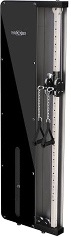 MAXXUS SmartGym H1 Kraftstation - Wandmontage, Doppelzugeinheit, Gewichtsplatten, 2 Handgriffe, 2 Kettenverlängerungen - Seilzug Turm, Kabelzug, Fitnessgerät, Kabelzug-Station, Latzugstation Zuhause