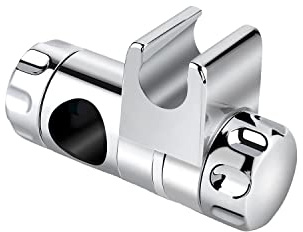 Handbrause Halterung, Duschkopfhalterung, 25mm Verstellbar Brausehalter, Duschhalterung Duschkopf Halter Schieber Bfür Duschstange Wandstange, 360° drehbar, ABS Chrome