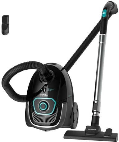 Cecotec Bodenstaubsauger mit 2,5L Beutel Conga Powerbag 2500 Compact Plus | 850 W, Hochleistungsfiltration, Teleskoprohr aus Metall, Inklusive Zubehör für Möbel und Ecken