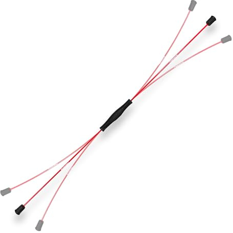 MSPORTS Schwingstab Premium 160 cm – Fitness Swingstick aus Fiberglas für Tiefenmuskulatur, Koordination & Ganzkörpertraining – Rutschfester Griff, Rot