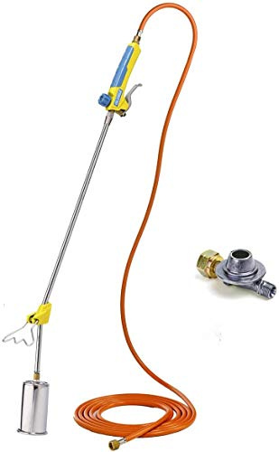 GLORIA Gasbrenner Thermoflamm Professional PLUS SET | Unkrautbrenner für den unkrautfreien Garten | Leistungsstark für große Flächen | Anschluss für Druckgasflaschen | Inkl. Druckminderer