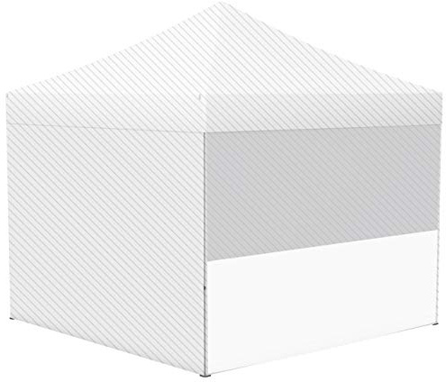 Vispronet® Halbhohe Zeltwand für Faltzelt Basic, Select & Eco (3m x 3m, Weiß)