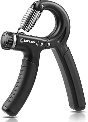 NIYIKOW Handtrainer Unterarmtrainer, Einstellbarer Widerstand 10-60kg, Grip Griffkraft Trainer, Fingertrainer, Hand Unterarm Trainingsgerät, Für Sportler und Wiederherstellung der Hand - Schwarz