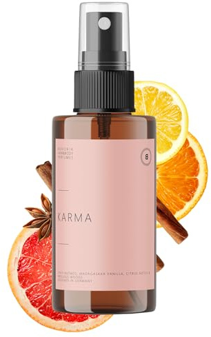BOHORIA® Haarparfum Karma – Hair Perfume mit würzig-holzigem Duft aus Allspice, Weihrauch & Patchouli – pflegende vegane Formel, ohne Silikone, für alle Haartypen geeignet – 100 ml (100 ml, Karma)