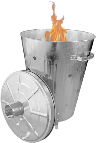 Rori Feuertonne XL für Gartenabfälle mit Deckel, rund (110L)