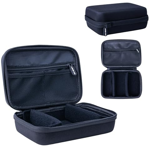 LENS-AID Organizer Hardcase Kabeltasche für Elektronik Zubehör - S | Technik Aufbewahrungstasche, stoßfeste EVA-Hartschale, wasserabweisendes Nylon, weicher Velvet-Bezug innen, 2x Trenner