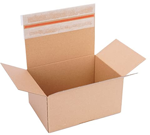 verpacking Automatik Karton 230 x 165 x 115 mm VP 35 Braun [Größe und Stückzahl wählbar] Versandkartons mit selbstklebendem Deckel 20 Stück