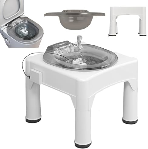 Sitzbad für Toilette, Sitzbad mit Hocker und SpüLung Abnehmbar Elektrisch Sitzbadewanne für Wochenbettpflege Hämorrhoiden Schwangere und ältere Menschen (Keine Batterien Enthalten)