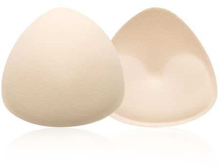 Sibba 1Paar BH-Einlagen Einsätze BH Insert Pads Push up Bra Dreieckige BH Polsterung Einlagen Wiederverwendbar Atmungsaktive Herausnehmbare Brustvergrößerer