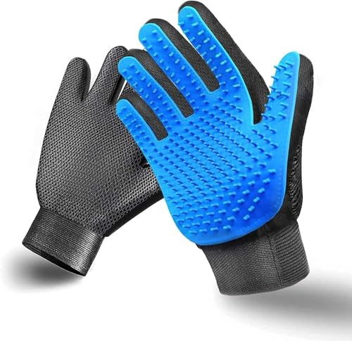 SSRIVER Katzenhandschuh Katzenbürste Handschuh Fellhandschuhe Katze Waschhandschuh Hund Hunde Waschhandschuh - Perfekt für Hunde und Katzen, Pferde, Eine für Jede Hand
