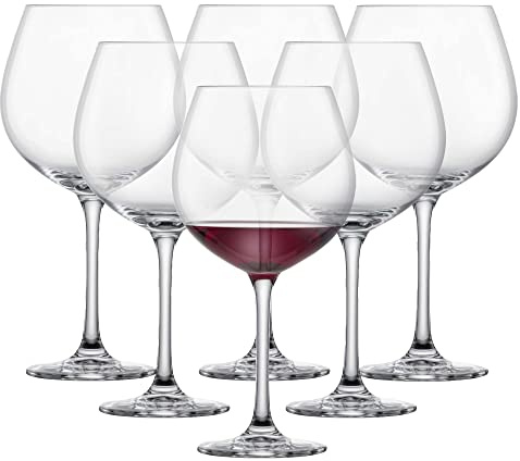 SCHOTT ZWIESEL Rotweinglas Burgunderpokal Classico (6er-Set), klassische Burgundergläser für Rotwein, spülmaschinenfeste Tritan-Kristallgläser, Made in Germany (Art.-Nr. 123655)