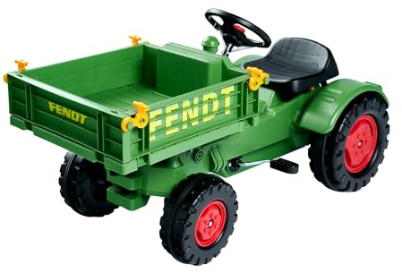 BIG - Fendt Geräteträger - Kindertraktor, Spielfahrzeug mit Präzisionskettenantrieb, 3-fach verstellbarer Sitz, bis 50 kg, Fendt Lizenz, für Kinder ab 3 Jahren