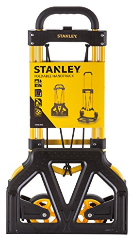 Stanley Faltbarer Sackkarre SXWTD-FT580 - Max. 70KG - 41 x 40 x 102 cm - Reifen für jedes Gelände - inkl. Gummiband - Schwarz/Gelb