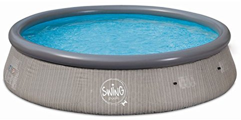 Swing Quick Up Easy Aufstellpool Rattan dunkel, 366 x 91 cm, ohne Filter