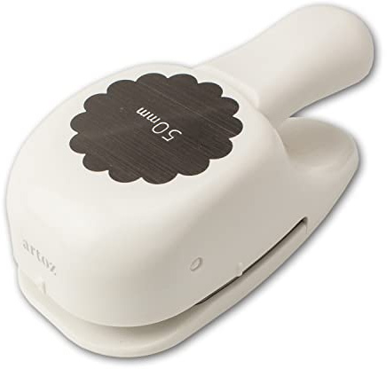 ARTOZ Stanzer - Wellenkreis, Blume/Blüte, 5 cm - Papierstanzer, Locher, Motivstanzer zum Basteln, für Etiketten, Tischdekorationen, geeignet von 140 g/m² bis 250 g/m²