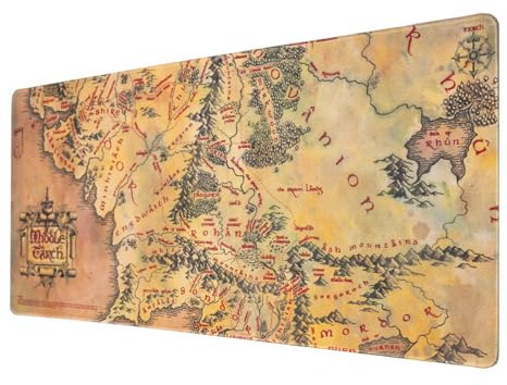 Grupo Erik Gaming Mauspad XXL Der Herr der Ringe Gaming Mousepad XXL rutschfest und Wasserabweisend Mauspad Groß - Mouse Pad Gaming Schreibtischunterlage PC Zubehör Gaming