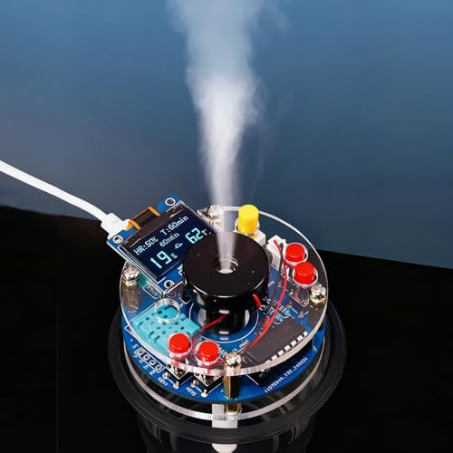 DIY Luftbefeuchter Lötbausatz mit OLED Display – Temperatur- & Luftfeuchtigkeitsanzeige, Timer & Zielwert-Einstellung, Elektronik Set für Schule Student Maker & Technik-Einsteiger Präsent