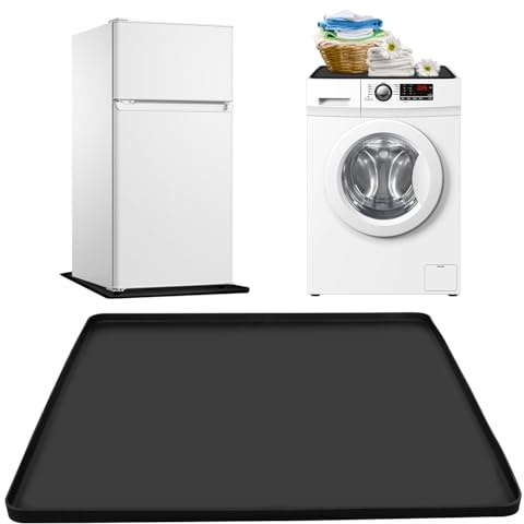 Niuny Kühlschrankmatten Waschmaschinen Unterlage Antivibrationsmatte Silikon 60x60cm Antirutschmatte Gummimatte Waschmaschine Auffangwanne Waschmaschine Mit Erhöhtem Rand Arbeitsplatte Waschmaschine