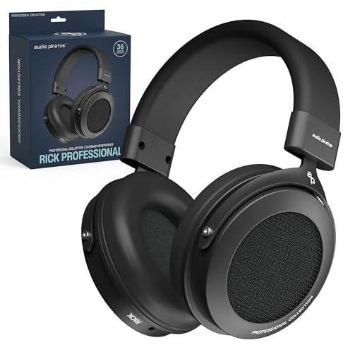 audio pirates Rick Over-Ear HiFi-Kopfhörer, Offenes Design | mit Case, 3m Kabel, 3,5mm / 6,3 mm Klinke-Adapter, Dezenter Bass, warm abgestimmt, Musik, TV & Hörspiel | Professional Collection