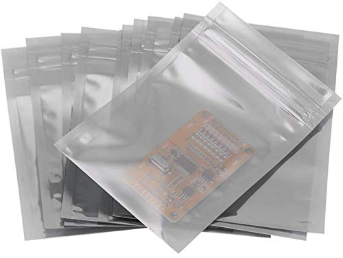 Antistatische ESD-Beutel, 100 Stück Wiederverschließbare Aufbewahrungsbeutel Mit Reißverschluss für Elektronische Komponenten (6,5 * 12 cm)