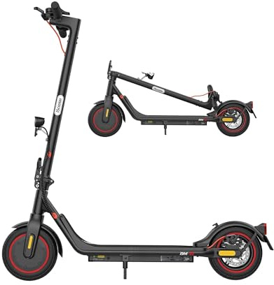 10 Zoll E Scooter mit Straßenzulassung 20-30km Reichweite, ABE Elektroroller Belastung bis 120kg, LED, 20km/h, 350W Motor,Duales Bremssystem Leicht Kompakt & Stabil Eroller Für Pendler