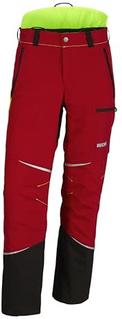 KOX Schnittschutzhose Mistral 3.0 Rot/Gelb Größe 52
