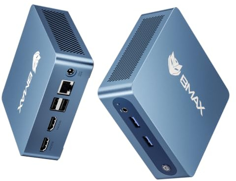 BMAX Mini PC 6 GB RAM 128 GB eMMC Win-11 Home Intel Celeron J3355 | Bis zu 2,5 GHz Mini Desktop Computer Micro PC 4K@60Hz, HDMI 2.4G/5G Dual WiFi, Gigabit Ethernet Bluetooth 5.0, Mini Computer