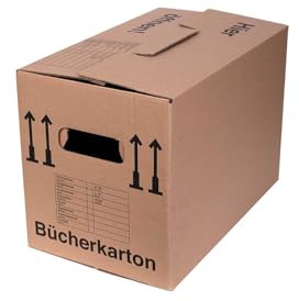 15 x Bücherkarton Umzugskarton Aktenkarton 500 x 300 x 350 mm bis 40 kg mit stabiler starker Doppelwelle, Menge wählbar von 5 bis 240 Stück