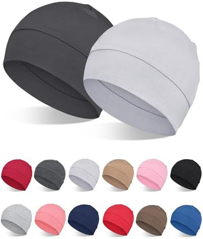 FocusCare 100% Bambus Viskose Mützen für Männer Frauen Helm Liner leichte Schlafmütze für Chemo Haarausfall