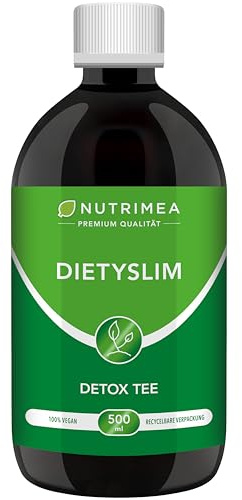 Laboratoires Nutrimea | Detox Tee zum Abnehmen | Leber & Körper entgiften | Dietyslim 500ml | 100% Vegan | 6 Wöchige Entgiftungskur | Entschlacken, Entwässern Grüner Tea | glutenfrei | laktosefrei