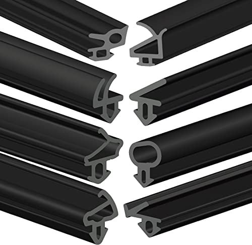 Fensterdichtung Aluminium und PVC Musterbuch | Kit zur Identifizierung kompatibler Profile für Rehau, Veka, Wintech und Aluplast | Gummi Dichtung für Innen- und Außenbereich | 8 Profile