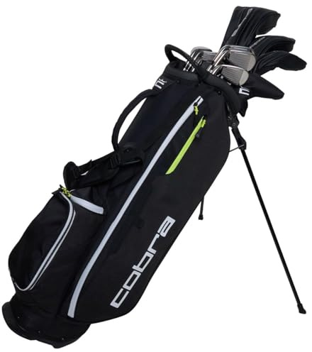 COBRA Fly XL Steel Golf Paket Set - Komplettes Golfset mit Standtasche - Driver - Fairway Wood - Hybrid - Eisen Set - Putter