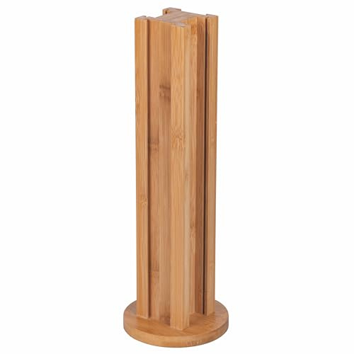 GALILEO SìChef Kaffeekapselhalter aus Bambus, 4 Fächer, Ø 11 x 32,5 cm