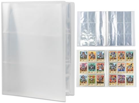 Sammelkarten Album | Karten Sammelalbum 30 Seiten 540 Karten 9 Fächer pro Seite Transparent | Personalisierbares Sammelheft mit transparenten Anti-Vergilbungs-Hüllen | Card Binder 30 x 23,5 x 2,3 cm
