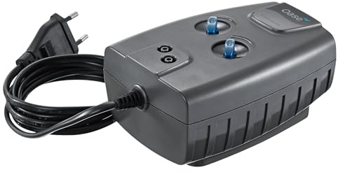 OASE 41850 OxyMax 400 Belüfter, Aquarium Luftpumpe für Süß und Meerwasser Aquarien, 400 l/h, 4 W, 2 x 2 m Schlauch