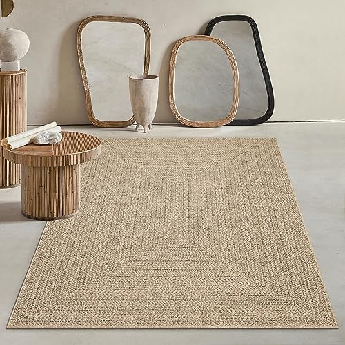 Mias Teppiche Soil – ca. 200 x 290 cm Outdoor Teppich wetterfest Jute-Look Balkon Terrasse