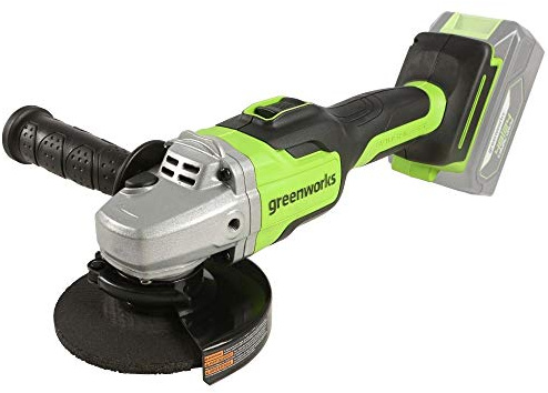 Greenworks Tools GD24AG Akku Winkelschleifer 125 mm Schneidemesser, 10500rpm, Links- oder Rechtshänder OHNE 24V Akku & Ladegerät, 3 Jahre Garantie