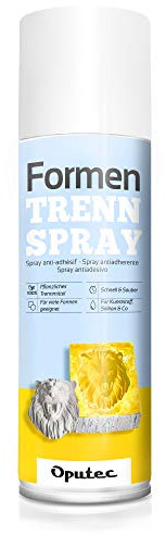 Oputec 1 x 500ml Formen-Trennspray für kreative Anwendungen: Formen-Trennmittel mit Anti-Haft-Wirkung für Kunststoffformen, Silikonformen, Kreativbeton - Made in Germany