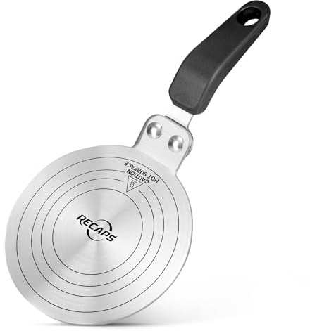 Induktion Adapterplatte Induktionsadapter 13CM Induction Plate für Kaffeekannen und Kochgeschirr auf Induktionskochfelder aus Edelstahl
