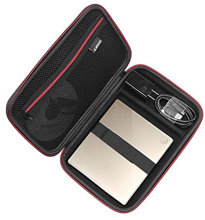 RLSOCO Tasche für externes CD/DVD-Laufwerk Brenner Reader Writer Player (Passend für Reader bis zu 17cm x 15cm x 3.5cm)